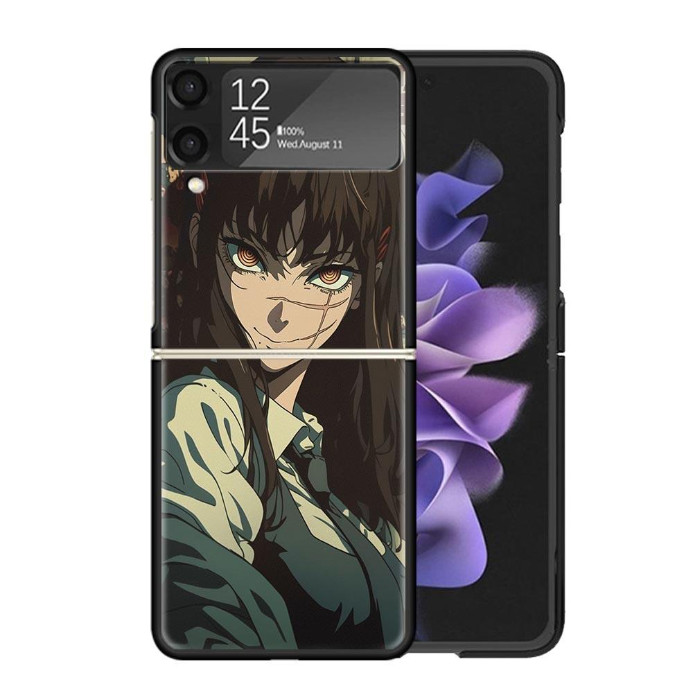 C-Chainsaw Mans Yoru War Devil Cases For Samsung Galaxy Z Flip 4 5 6 7 3 Z Flip7 Flip6 Flip4 Flip5 Flip3 5G Hard Shockproof Fund