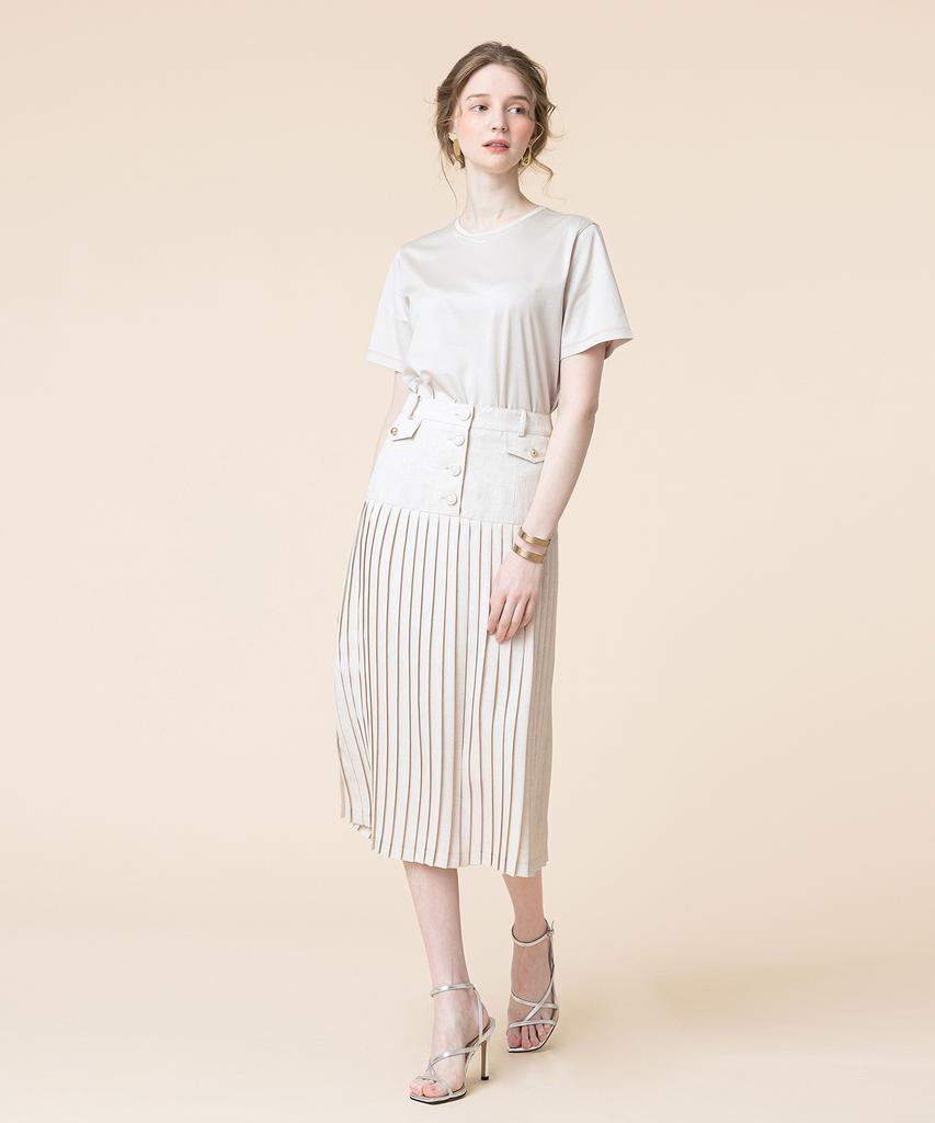 Pelimela Penny Pleated Skirt [Eggshell Cream]