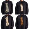 3D Cat Cat-shaped Unisex's Tie Animal Pattern Novelty Kitten Necktie Lifelike Satin Fabric Creative Neck Tie For Party Wedding