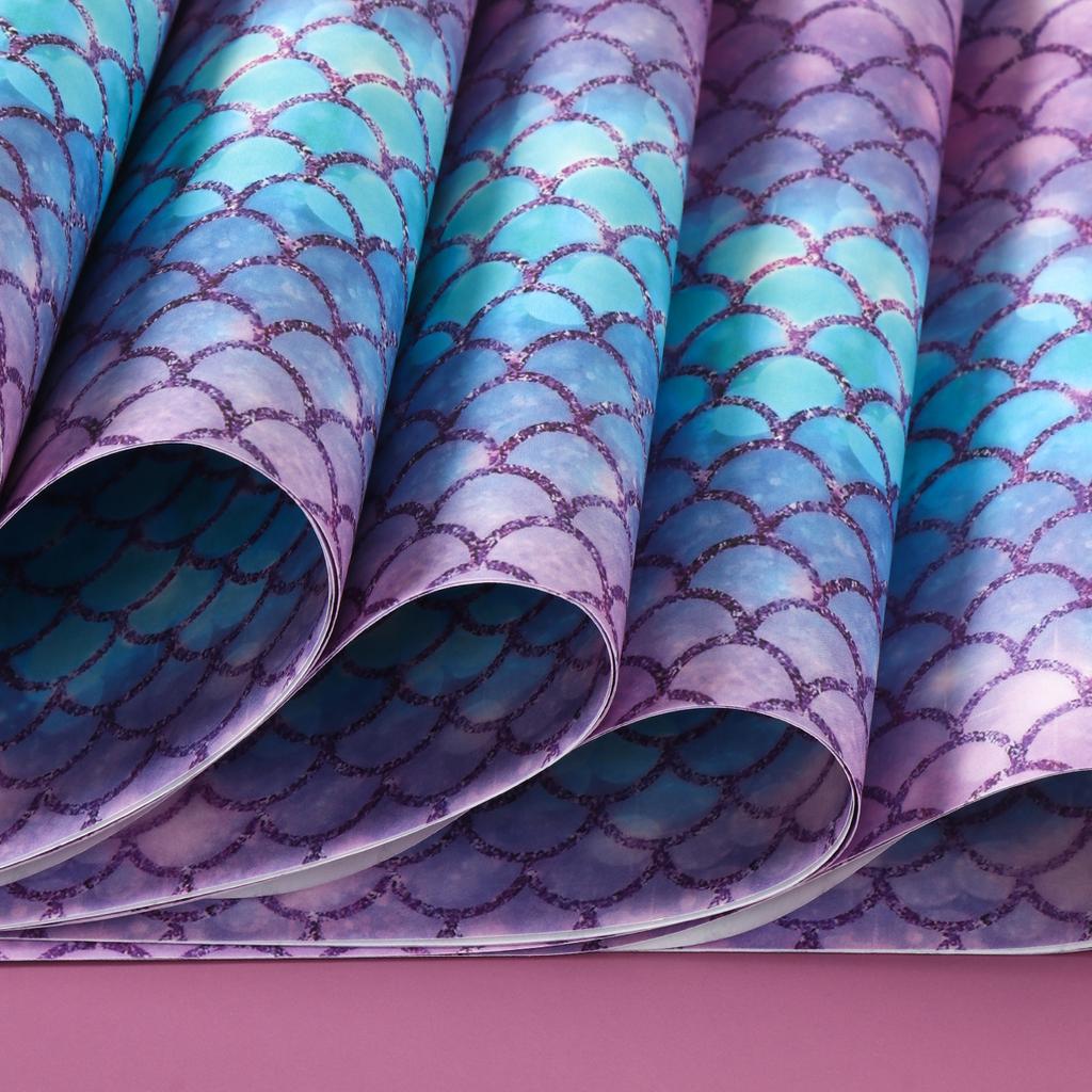Mermaid DIY Gift Wrapping Paper Mermaid Theme Birthday Party Decor Kids Girl Baby Shower Wedding Party Gift Decor Supplies