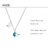 Sterling Color Fantastic Blue Crystal Stone For Women Planet Star Pendant Necklaces Clavicle Chain Necklaces Jewelry S N299Trendy Pendant