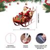 Acrylic Santa Claus Elk Sleigh Pendant Ornaments Xmas Tree Hanging Decor for Home Christmas Party New Year Decoration