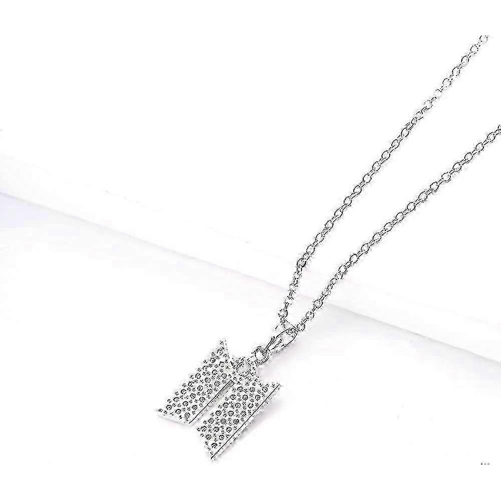 BTS Army Necklace Pendant - Kpop Bangtan Boys Cubic Zirconia Jewelry Gift for Women Girls Fans Style-01