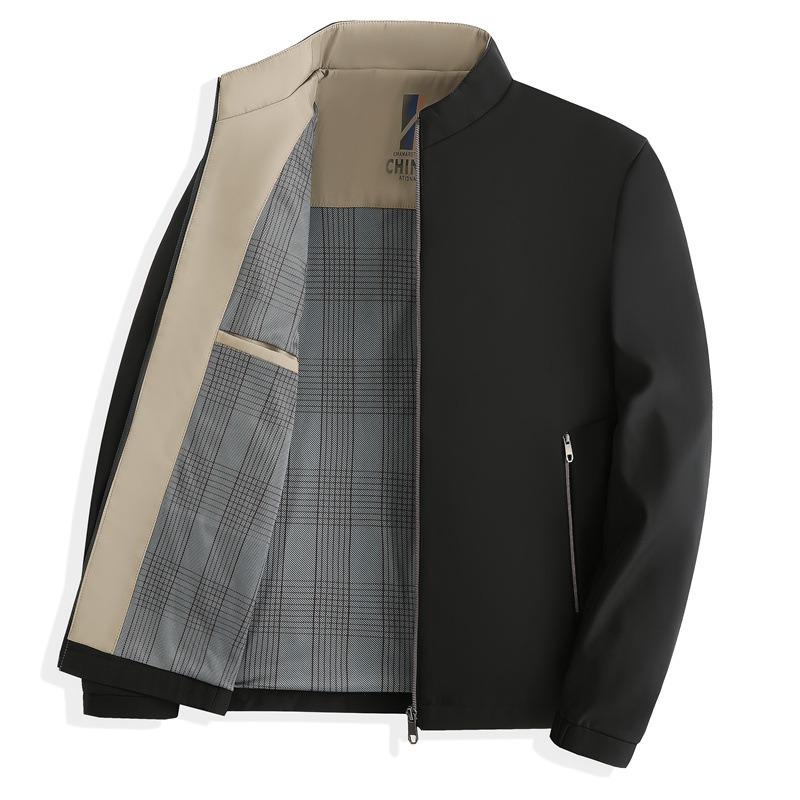 Middle-aged stand-up collar jacket top