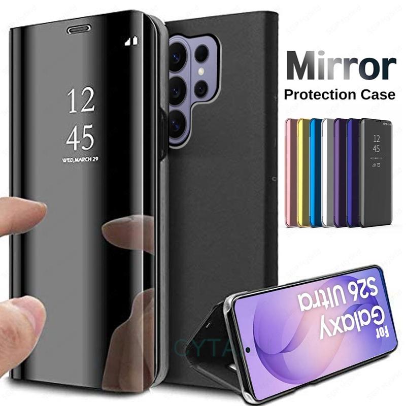 For Xiaomi Redmi Note 12 Pro Plus Case Smart Mirror Magnetic Flip Coque Radmi Redmy Note12 12Pro 5G Stand Shockproof Phone Cover