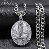 Exquisite Virgin Mary Necklace Men 316 Stainless Steel  Color Our Lady of Guadalupe Necklaces Jewelry Virgen De Guadalupe