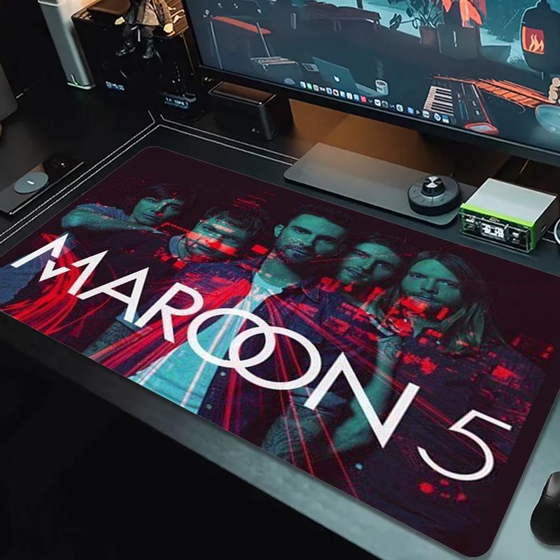Band Maroon 5 Color Mouse Pad Large Gaming Table Cushion Non-slip Laptop Tablet Big Mousepad XXL Mat Mini PC Playmat With Lock edge