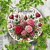 Iron Valentine's Day Metal Sign Wall Art Round Vintage Decor for Home Cafe Gift