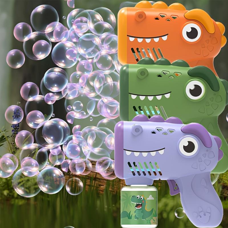 2025 New Automatic Electric Bubble Gun Handheld Bubble Machine Toy Gift  No Battery Needed, 3 Colorful Dinosaur Designs with Cute Expressions,