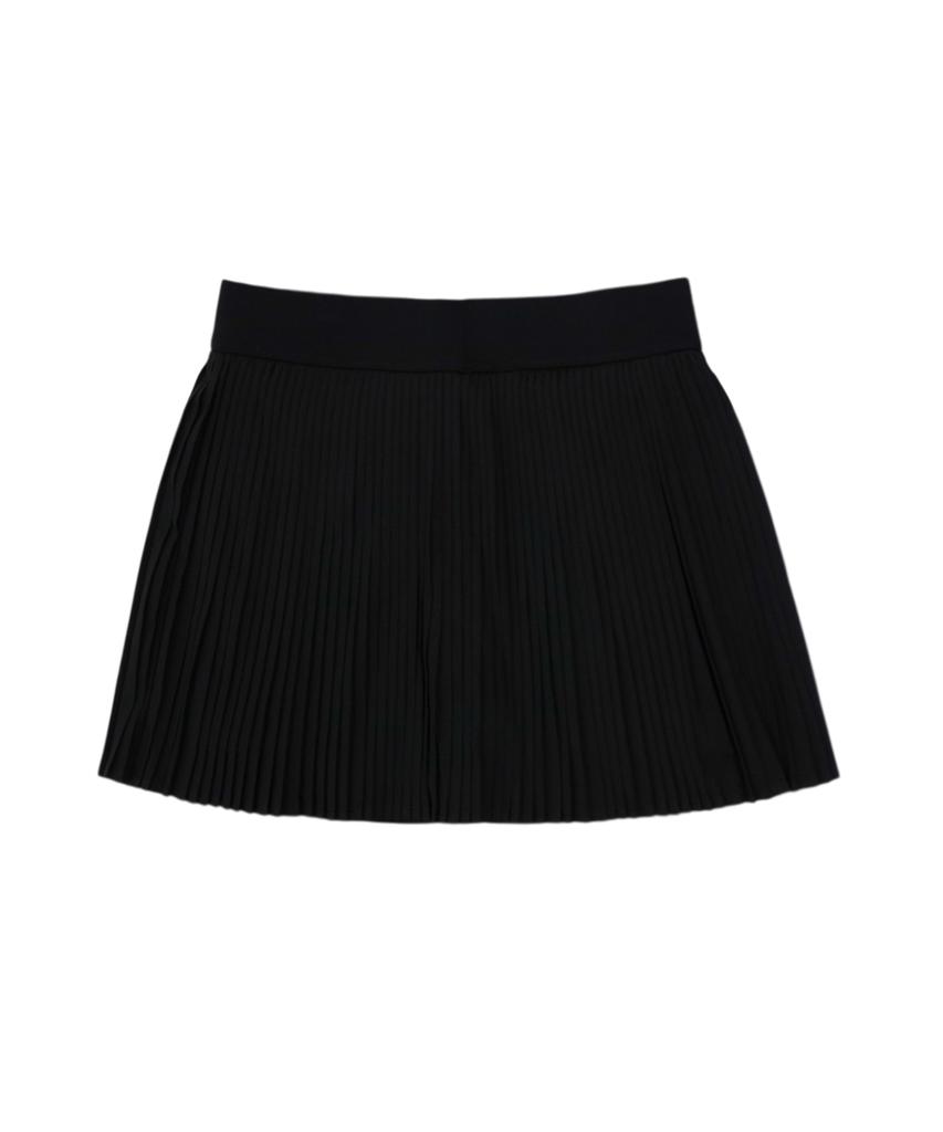 MONBIRDIE GOLF Blossom Stretch Pleated Skirt Black