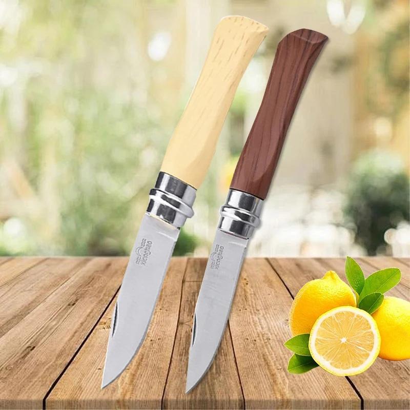 WXCOO Kitchen Slicing Knife Portable Folding Pocket Knives Utility Meat Cleaver Ultra Kitchen Accessories Fruit Cutting Tool