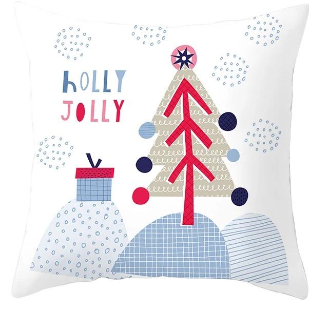 Christmas Themed Pillowcases Car Accessories Office Santa Claus Living Room Sofa Home Pillowcases