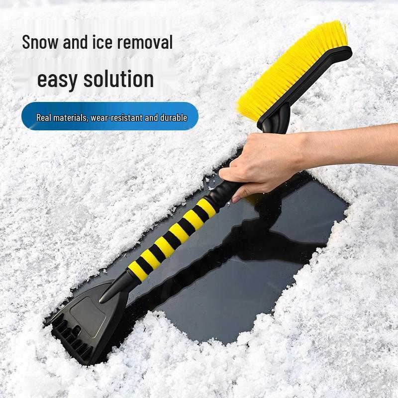 Large Multi-function Car Snow Shovel and Window Scraper with Brush - Winter Defrosting Tool