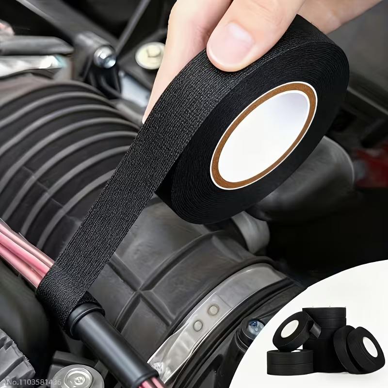 High Temperature Wire Harness Cloth Tape Automotive Cable Loom Heatproof Fabric Adhesive Tape for Engine Electrical Insulation