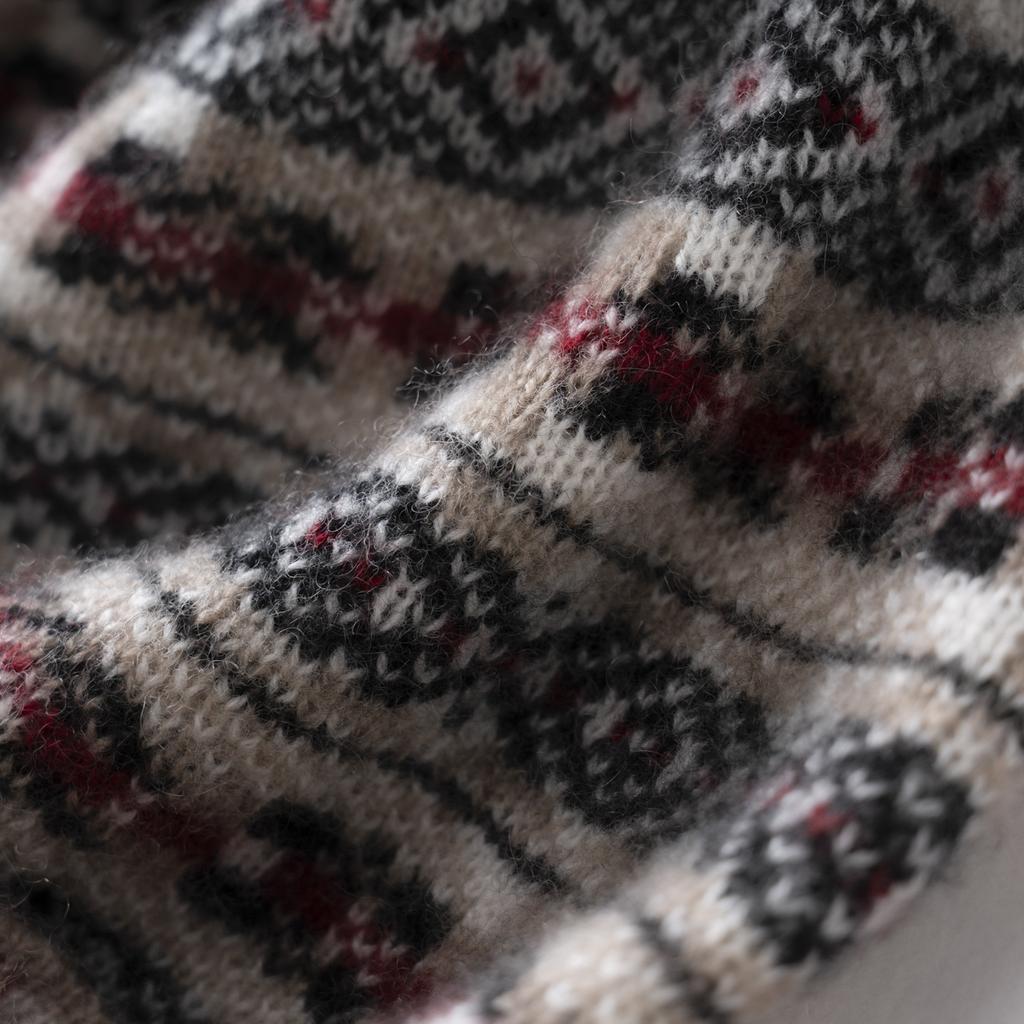 New Fair Island Jacquard Stewardess Hat Autumn and Winter Atmosphere Top Hat Medicine Box Hat Knitted Melon Rind Hat