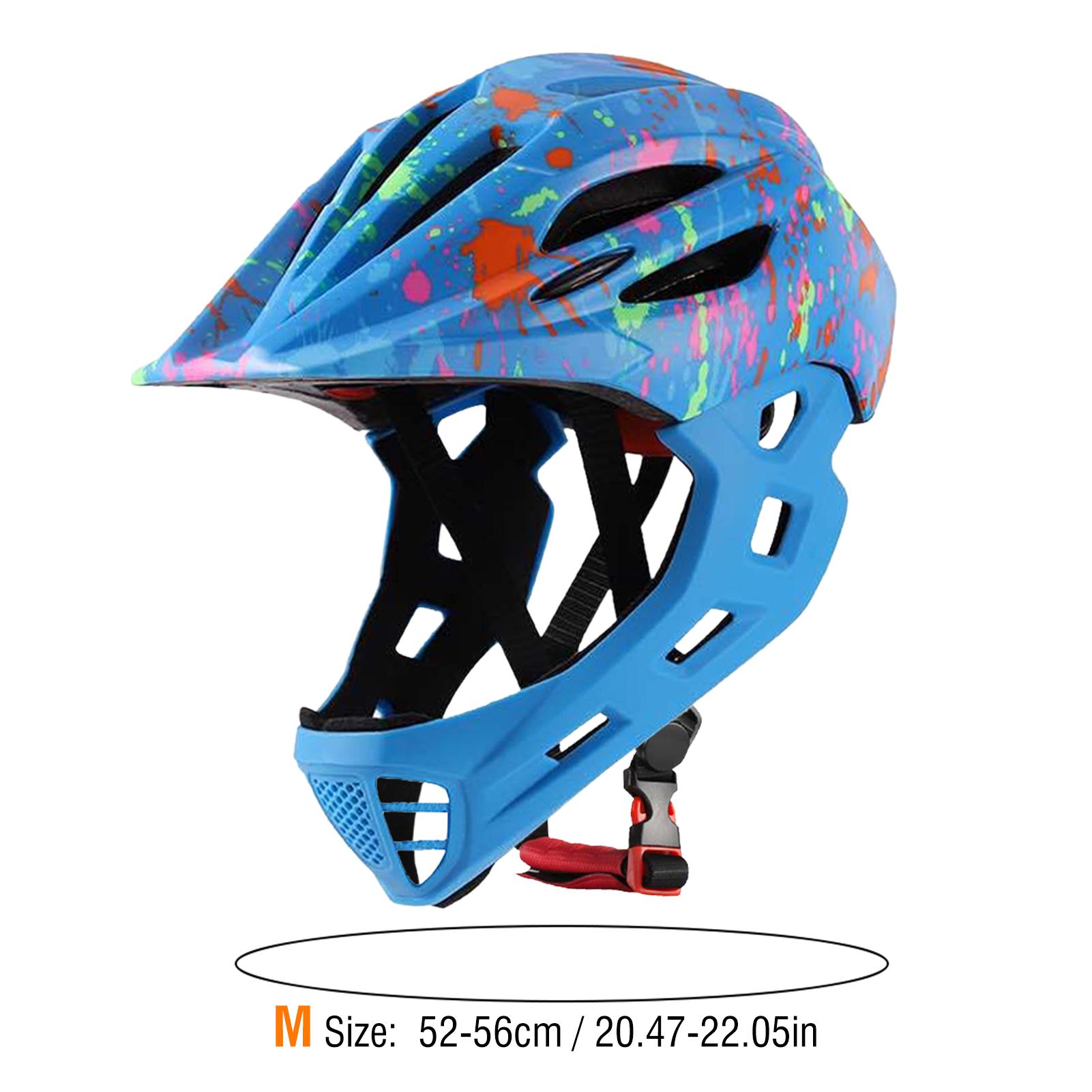 

Adjustable Breathable Kids Bike Helmets Toddler Lightweight Full Face Bike Helmets with LED Light Full Face Bike Helmet