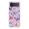 Transparent Phone Case For Samsung Galaxy Z Flip 3 4 5 6 7 Hard Folding PC Z Flip3 Flip4 Cover Stylish Flower Patterned Design