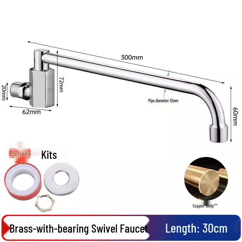 Hanyou Semi-Automatic Wall-Mounted Swivel Faucet