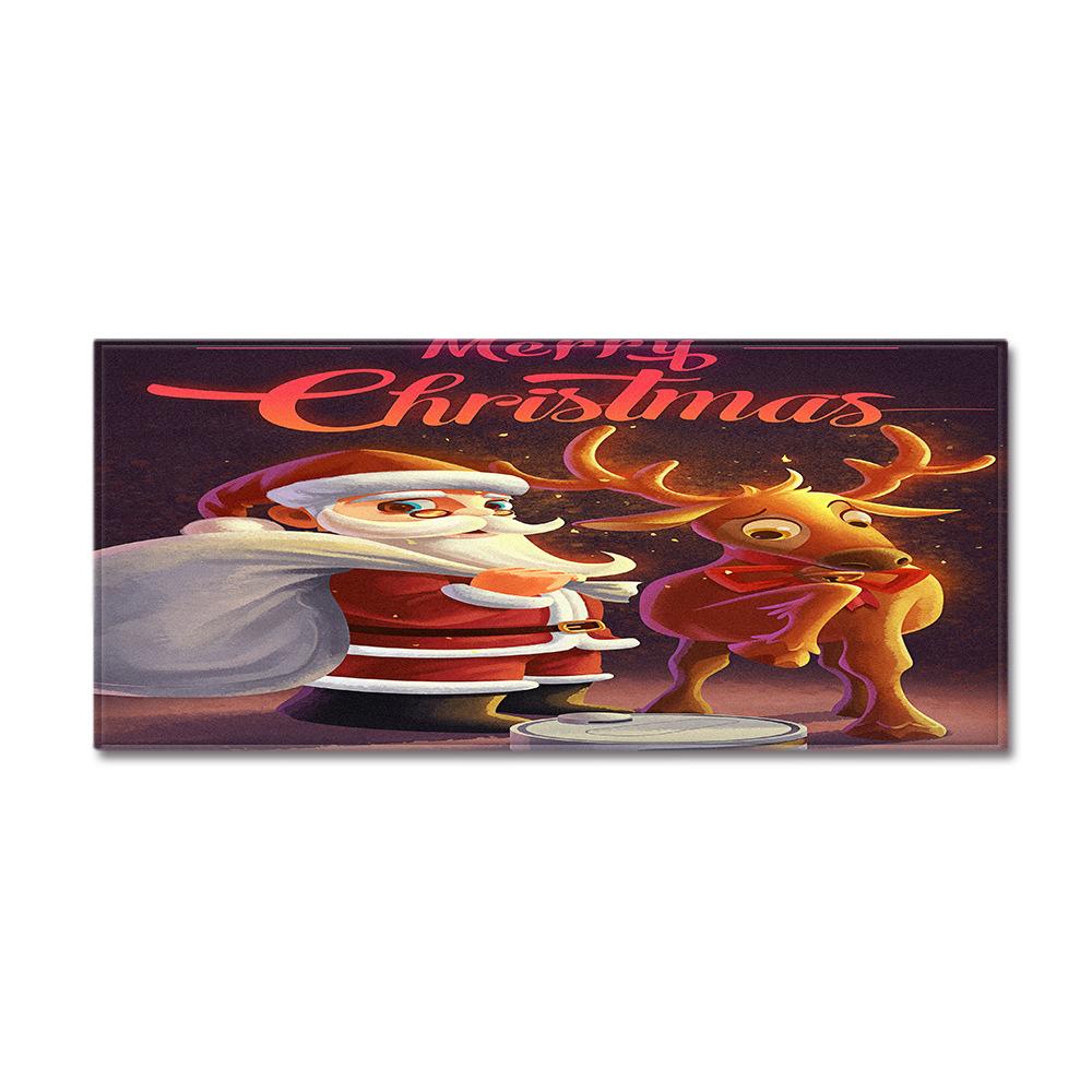 Christmas Household Bathroom Absorbent Non-Slip Mat Living Room Kitchen Sand Carpet Doormat Long Floor Mat