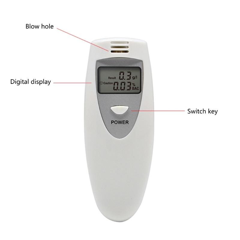 Semiconductor Sensor Blowing Alcohol Tester LCD Digital Display Drunk Driving Detector Breathalyzer for Law Enforcement