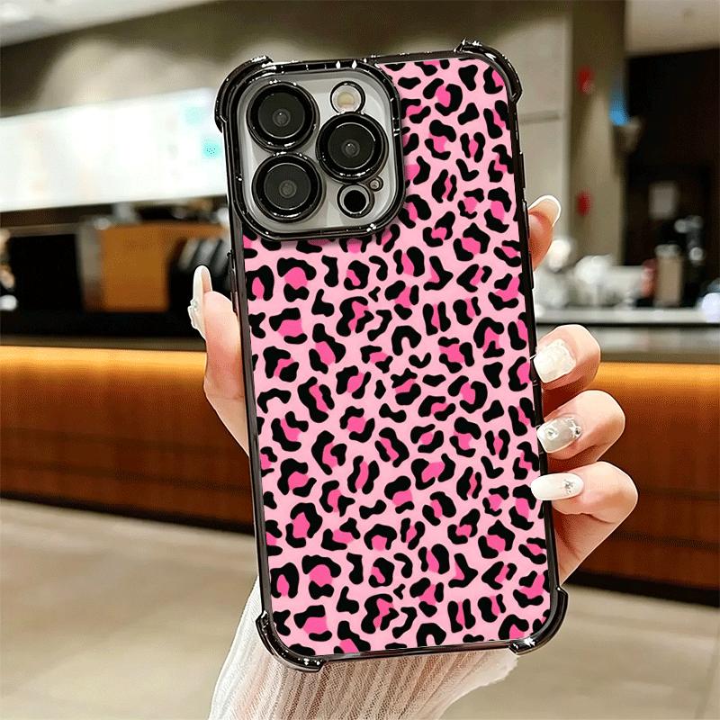 Classic Retro Leopard Print Soft Phone Case For iPhone 15 16 17 Air 14 Pro Max 16E Plus 13 12 Mini Plating Anti-Fall Fundas