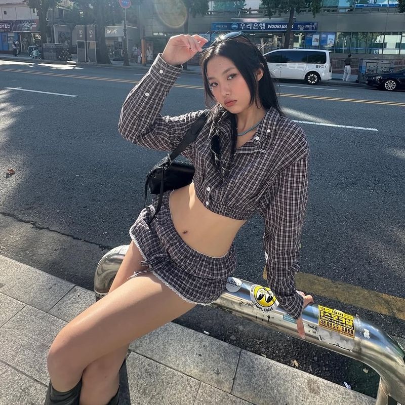 Za New Fall Women's Clothing 2025 Fashion Style Pattern Sling Lapel Midriff Outfit Long Sleeves Shirt Skirt Three-Piece Set