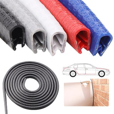 5M/10M Auto Tür Anti Kollision Streifen Mit Stahl Disc Stoßstange Trim Rand Scratch Protector Streifen Abdichtung schutz Styling Auto