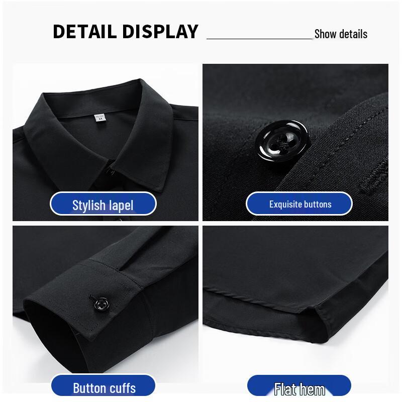 Jeanswest Herren Lässiges Unifarbenes Langarm-Button-Down-Hemd