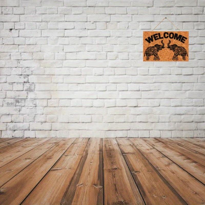 1 szt. Płaski drewniany znak 2D 20*10cm z napisem 'Welcome', odpowiedni do dekoracji domu i ściany.