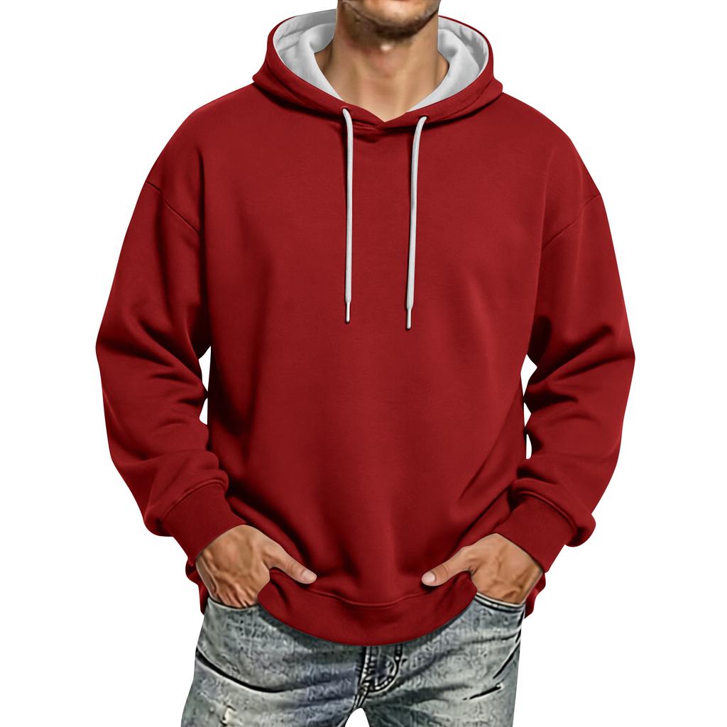 Men's Winter Hoodie with Warm Casual Pullover for Cold