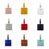 Colorful Baggage Name Tags Square Shape Airplane Suitcase Tag Soft PU Luggage Tag  Men