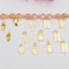 10pcs Color Retention 14K Gold Pendant Leaf Pendant, Get Rich Small Gold Brick, Small Broken Silver Pendant Diy Handmade Beaded Accessories