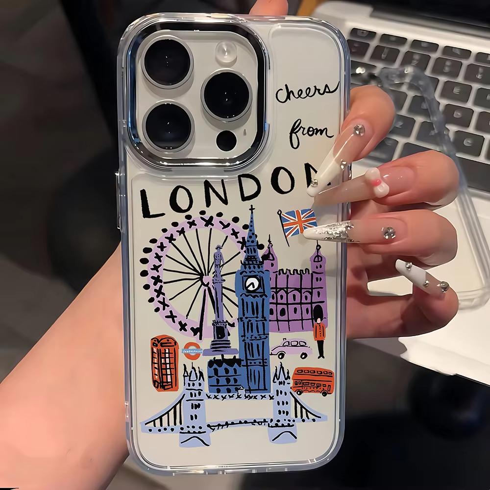 Reise Stadt Handyhülle Für iPhone 17 Air 16 e 15 14 13 12 11 Pro Max Plus SE 2020 2022 Transparent Weiche Hülle
