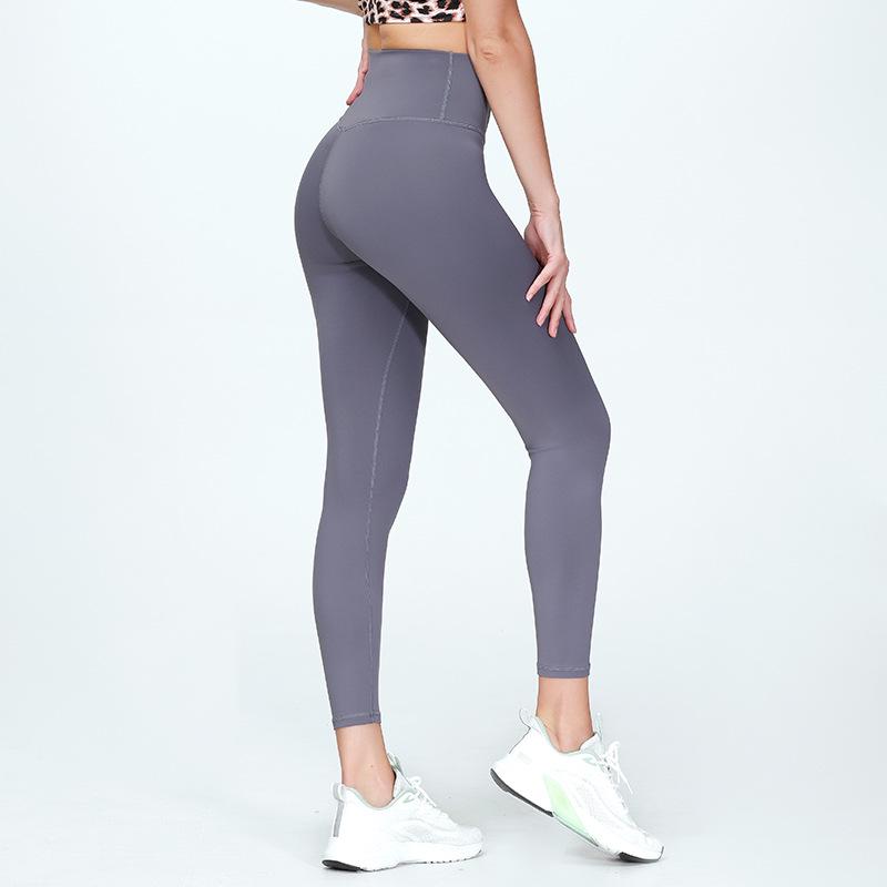 

2025 Графеновые брюки для йоги: Формирующие леггинсы с эффектом «нюд», единый размер Free Size серый