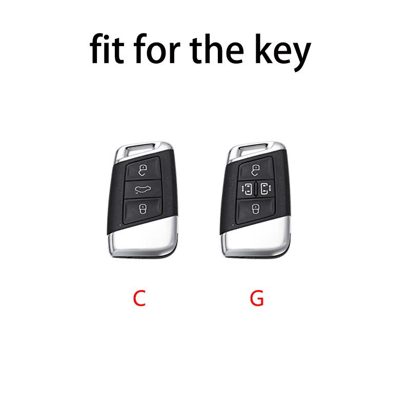 Valve Stems Caps Zinc Alloy Car Key Case Cover Holder Shell Protection For VW Volkswagen Magotan GTE Passat B6 B7 B8 CC Auto Key