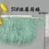 8-10 Ostrich Feather Cloth Edge Colorful Ostrich Hair Dress Performance Accessories Diy Decorative Material Feather Cloth Edge
