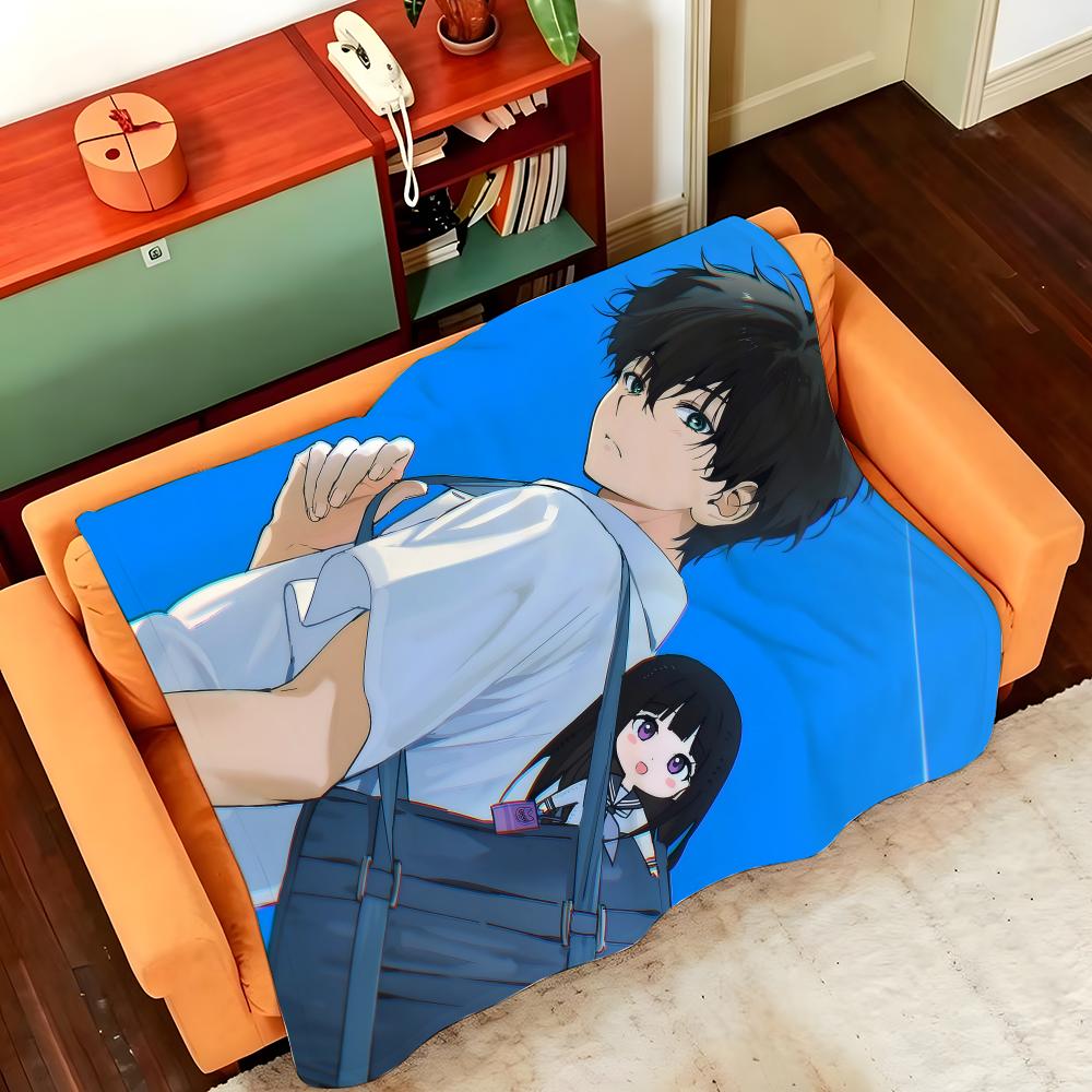 Anime H-Hyouka Throw Flannel Cozy Print Blanket, Portable, Durable Machine Washable Cute Cool