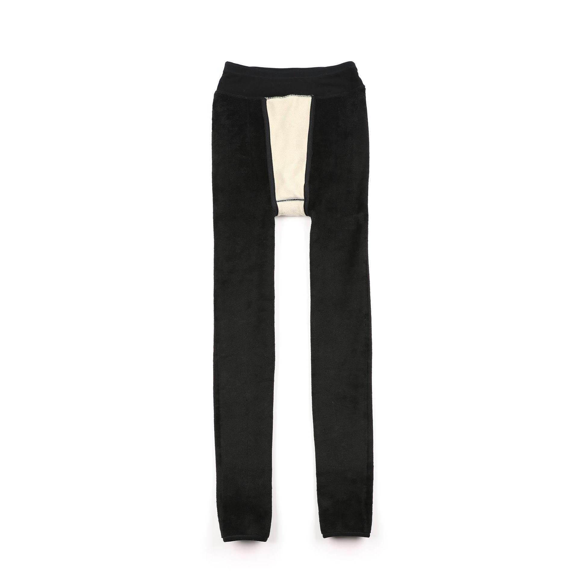 

Женские леггинсы с высокой талией и бархатной подкладкой для зимы Step on the foot чёрный