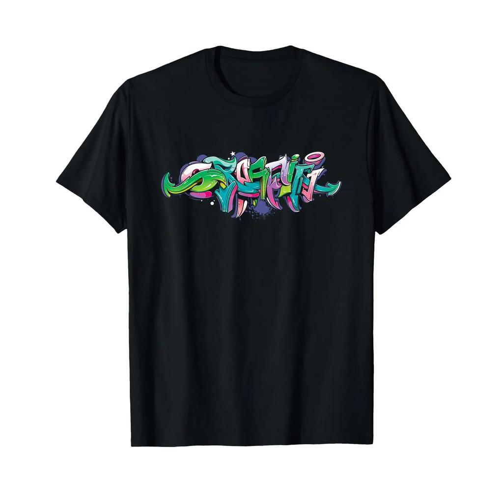 Graffiti Graffito Spray Can Urban Art Street T Shirt Vintage Unisex Streetwear Designer Clothes Stretched Comfortable