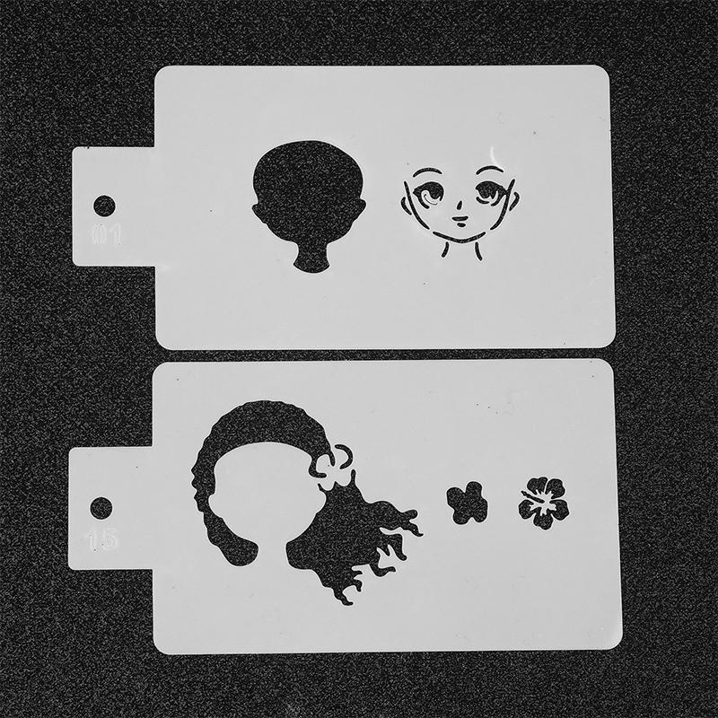 18 Sztuk Puste Szablony do Malowania Ciała Wielokrotnego Użytku Styl Dziewczęcy Księżniczka Szablony do Malowania Artystycznego Ciała na Imprezy Świąteczne