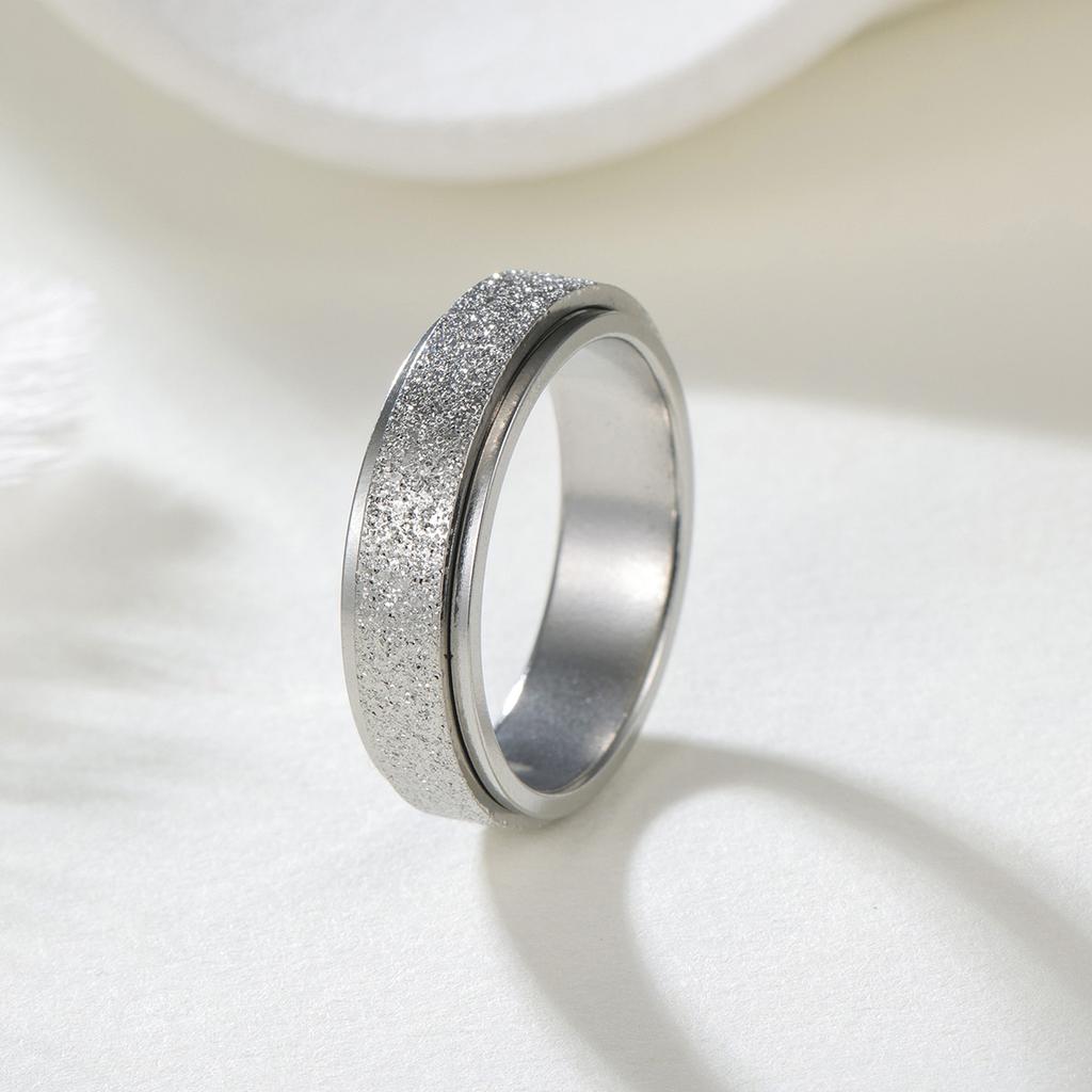 Vintage Anxiety Relief Spinner Ring for Women Stainless Steel Rings Rotate Freely Men Antistress Accessories Jewelry Party Gifts
