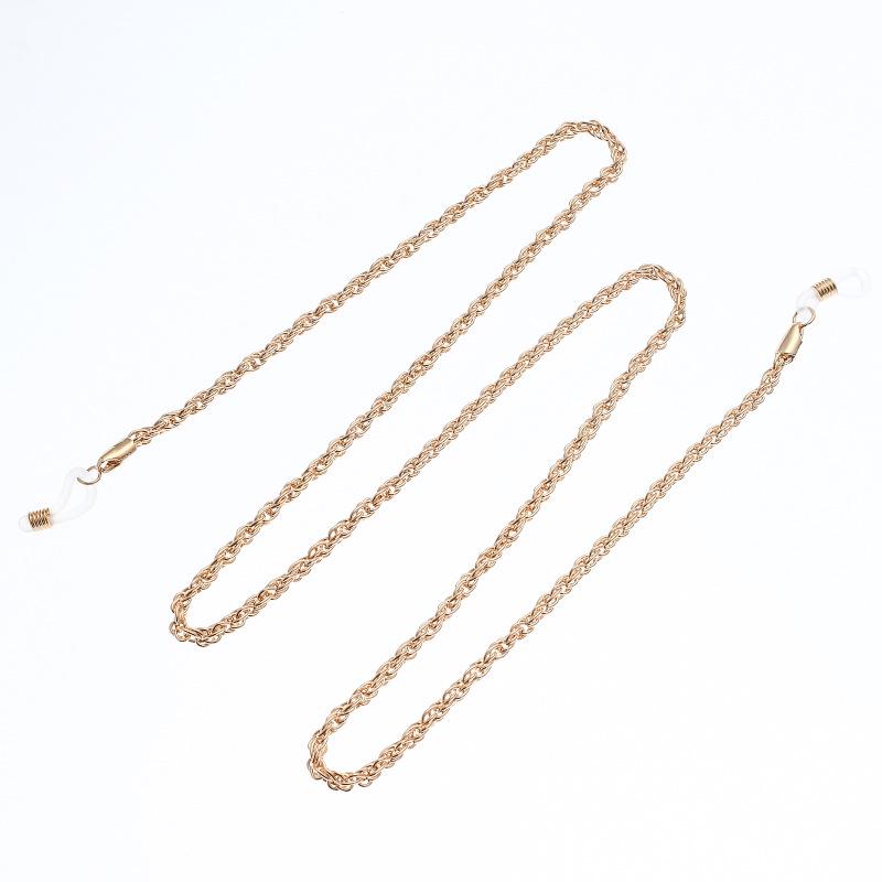 

Металлический плетеный шнурок для очков и солнцезащитных очков с ожерельем для предотвращения потери золотой