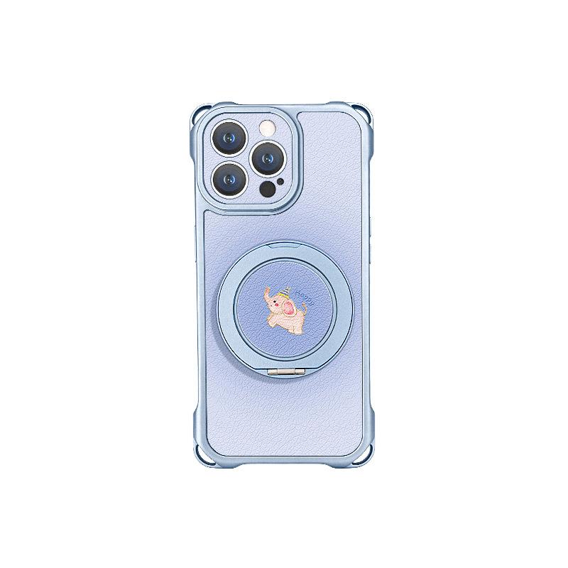 Baby elephant bracket is suitable for Apple 17 mobile phone case 15 four-corner lanyard iphone16promax messenger 14 silicone 13.
