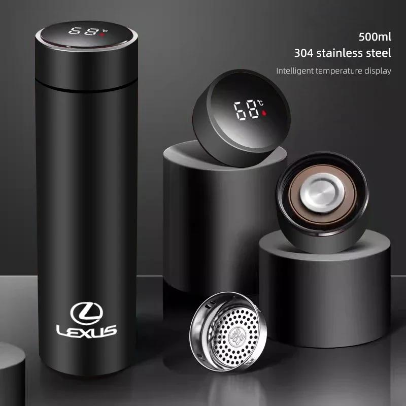 lexus Car Badge Stainless Steel Thermal Insulation Cup Intelligent Temperature Display For RX330 IS250 Ct200h IS350 RX350 NX300h
