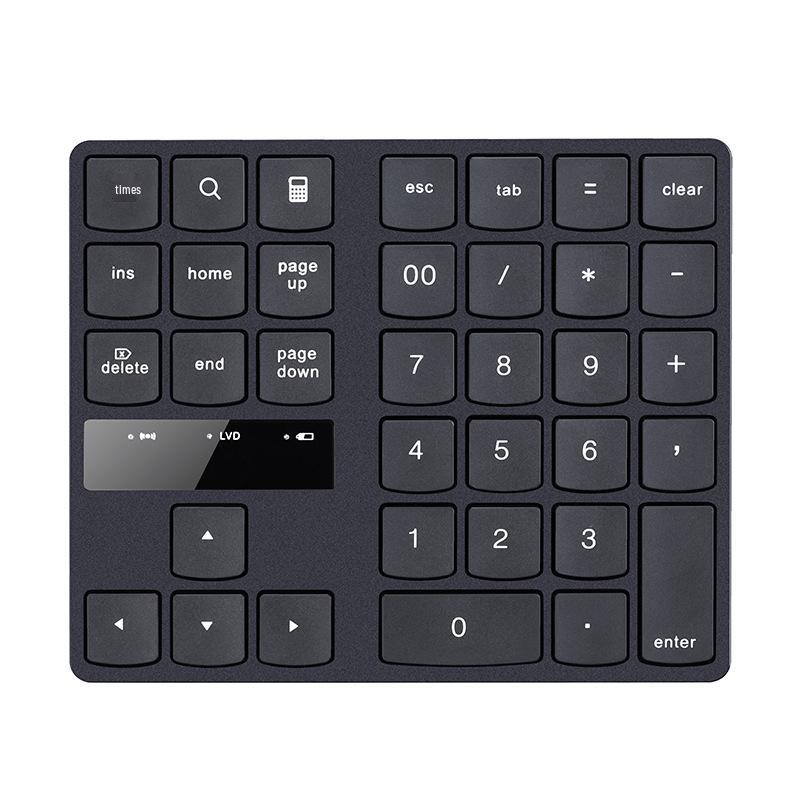 

Rechargeable Wireless 35-Key Mini Keyboard for Home and Office, Portable and Silent.