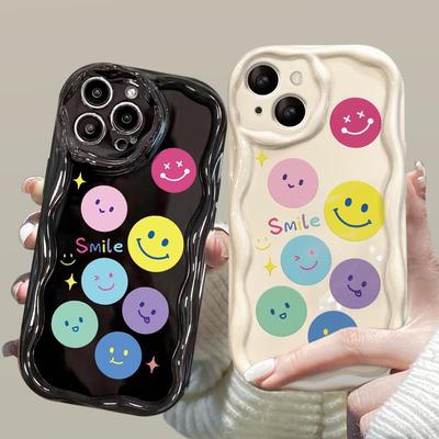Applicable To Apple 14promax Mobile Phone Case IPhone 13 Silicone Anti-fall 12mini Full Screen Smile Pendant