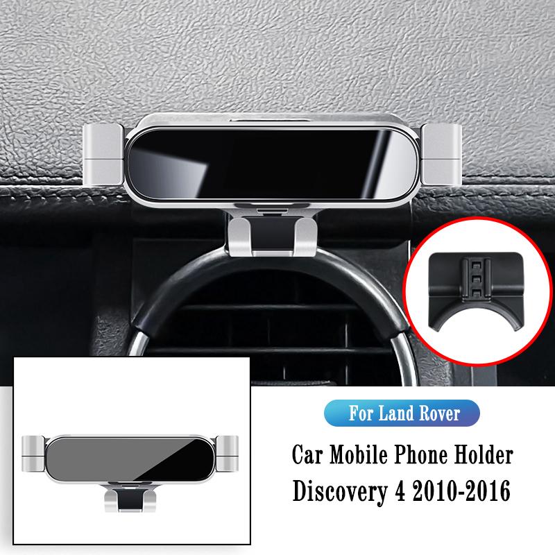 Car Phone Holder For Land Rover Discovery 4 2010-2016 Gravity Navigation Bracket GPS Stand Air Outlet Clip Rotatable