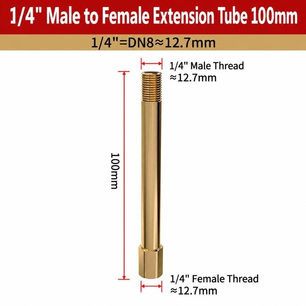 1/8" 1/4" Messing Verlängerungsnippel 50mm-200mm Außengewinde Innengewinde Fitting Für Wasserleitungen