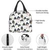 Cute Penguin Musician Pattern Lunch Box Bento Box Insulated Lunch Boxes Reusable Waterproof Lunch Bag for Office Picnic Hiking