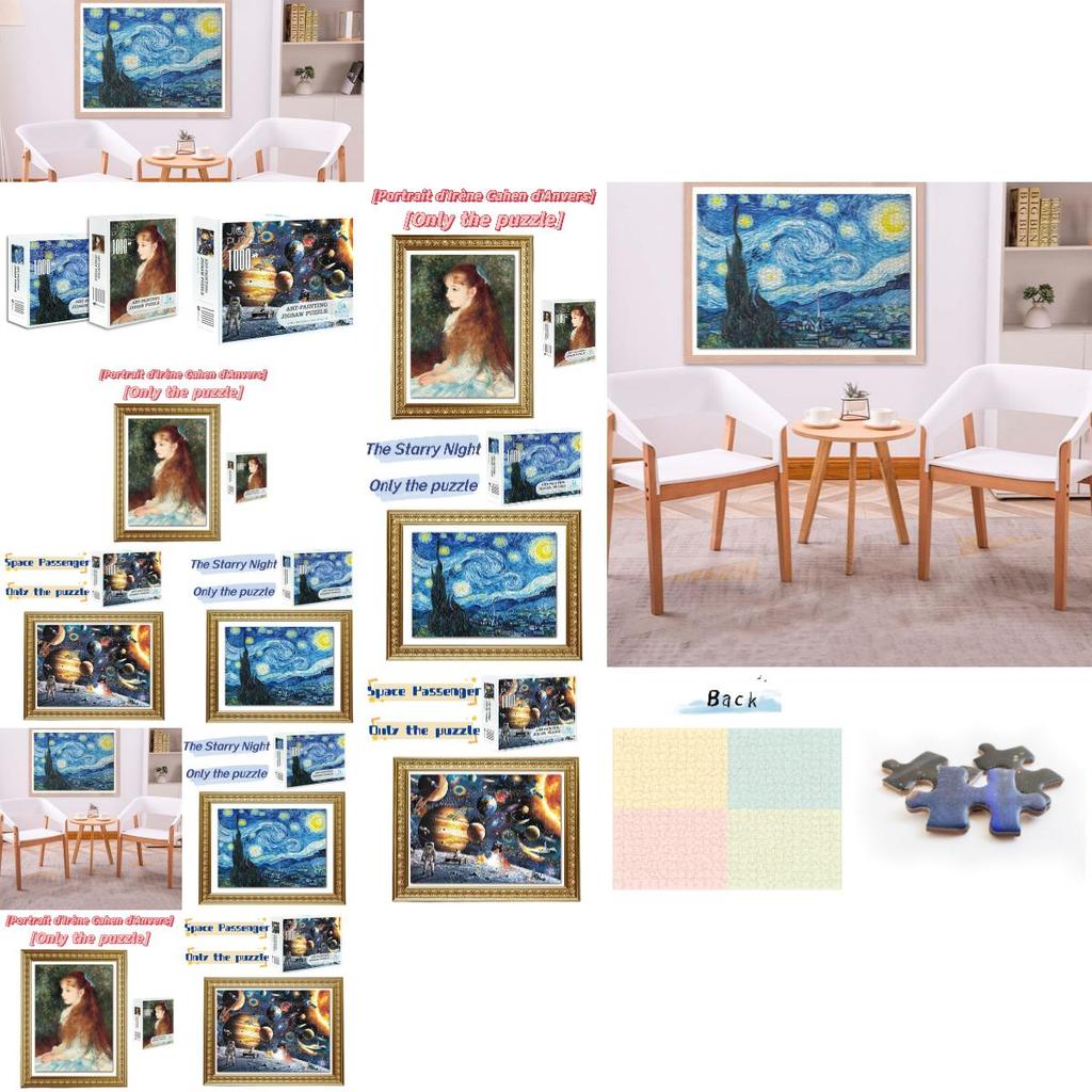 High-difficulty 1000-piece Jigsaw Puzzle With Classical Paintings Smooth Edges And Soft Colors